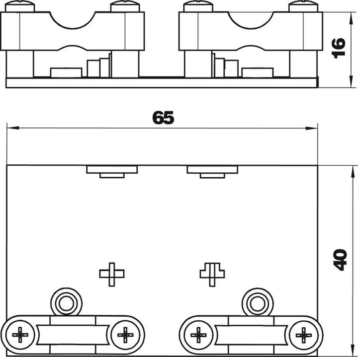 Produktbild OBO Bettermann Flexkanalhalter mit 2facher 6154961
