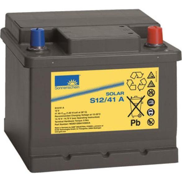 Exide, Versorgungsbatterie, Sonnenschein Solar S12/41 A Blei Akku mit A-Pol 12V, 41000mAh (12 V, 41 Ah)
