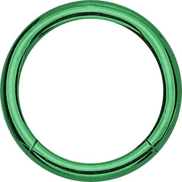 Star Piercing Micro Segmentring klappbar grün (Titan G23, ohne Messing)