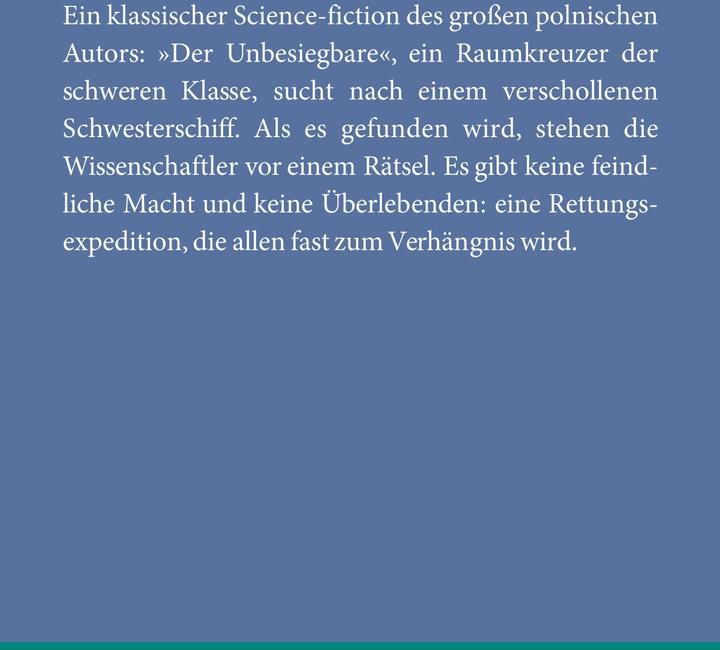 Produktbild Der Unbesiegbare (Deutsch, Franz Rottensteiner, Roswitha Dietrich, Stanisław Lem, 2009)
