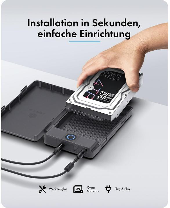 Produktbild Icy Box Spade Base 388 – 3.5" SATA Gehäuse USB 3.0 (3.5")