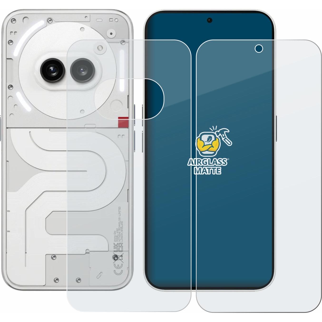 Thumbnail - BROTECT AirGlass Panzerglasfolie Matt (1 Stück, Nothing Phone (2a)), Smartphone Schutzfolie, Grau