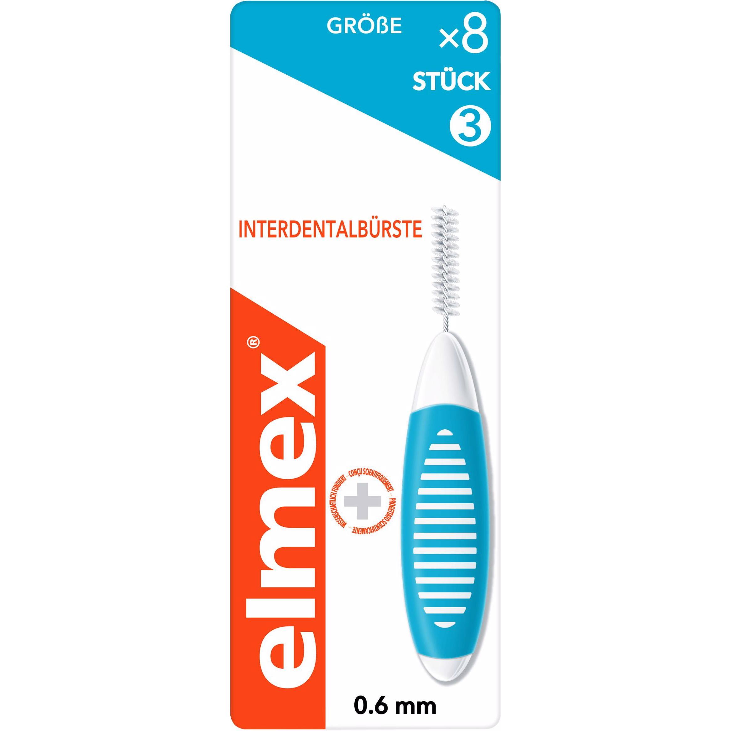 Thumbnail - Elmex, Interdentalbürste, Blau, Grösse 3 (8 x, 3 mm)