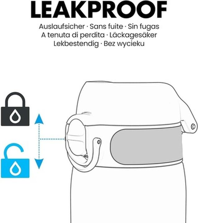 Productafbeelding ION8 Eenvoudig te openen, waterbestendige, BPA-vrije kinderfles met hygiënisch design deksel (0.35 l)