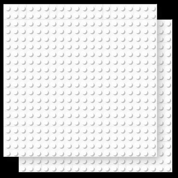 Image du produit Brixies Panneau de construction 20x20 Basic pack de deux blanc