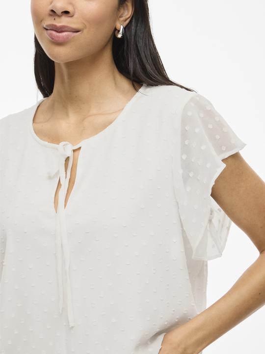 Produktbild Vila Gepunktetes Oberteil mit kurzen Ärmeln (40)