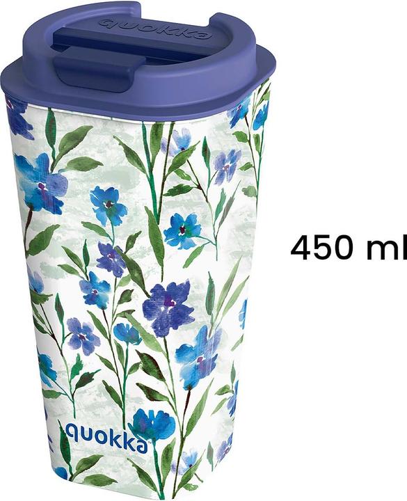 Immagine prodotto Quokka Vaso Cafe Doble Pared - Doppelwandiger Becher 450 ml (Ditsy Bloom) (0.45 l)