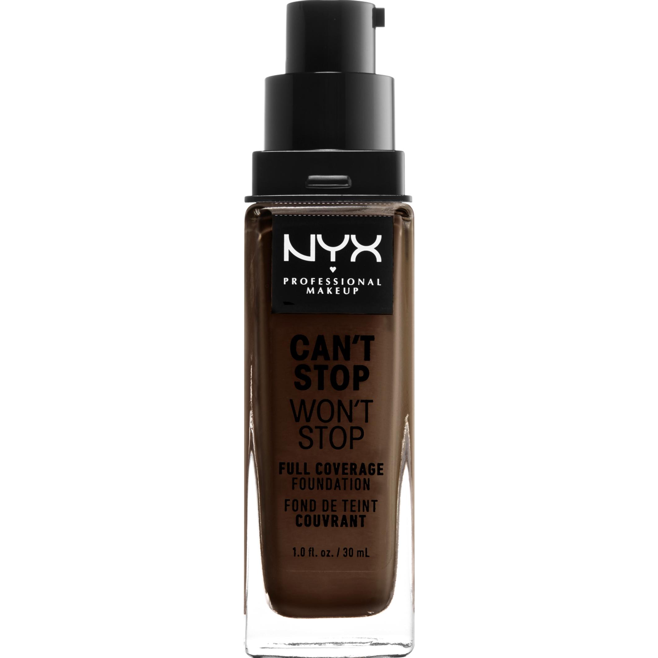 NYX Professional Make-Up, Foundation, Can't Stop Won't Stop (25 Deep Ebony)