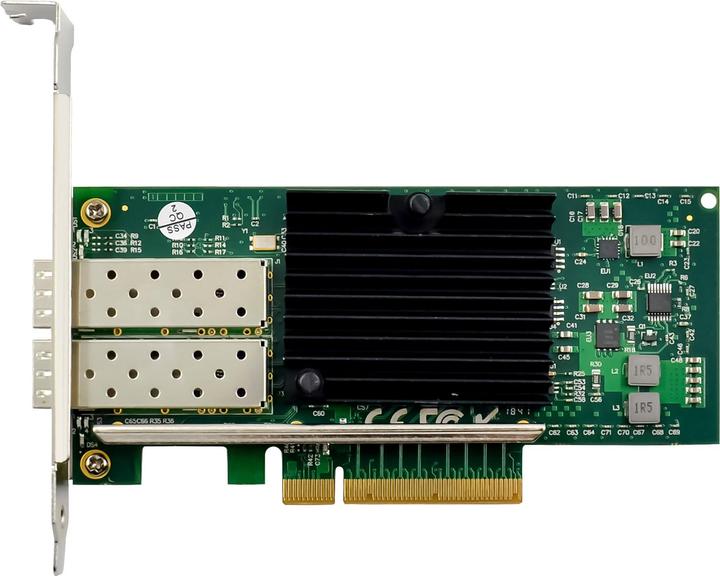 Actual product image InLine Dual 10 Gigabit network card, 2x SFP+, PCIe x8, incl. low profile slot bracket (PCI-E x8)
