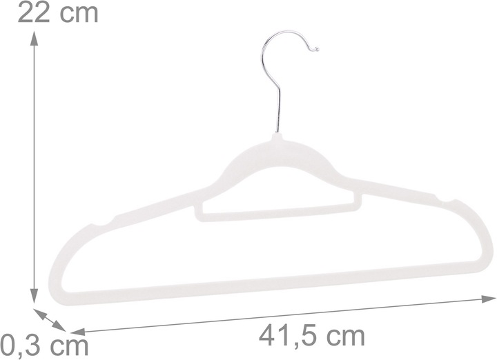 Actual product image Relaxdays Velvet Clothes Hanger Set (50 x)