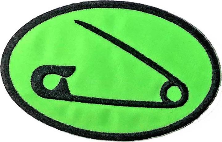 Actual product image Universal Textiles Safety Pin Iron On Patch (5 x 8 cm)
