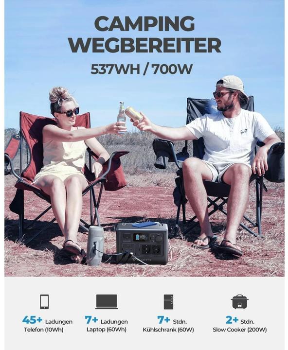 Immagine prodotto Bluetti EB55 (537 Wh, 7.50 kg)