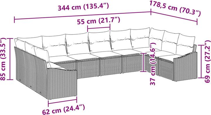 Produktbild vidaXL Garten-Sofa