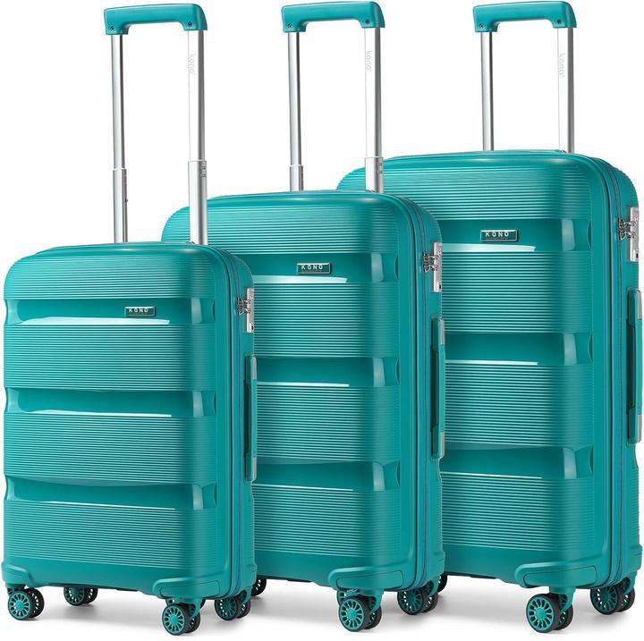 Kono 3-teiliges Hartschalenkoffer-Set mit TSA Schloss (100 l)