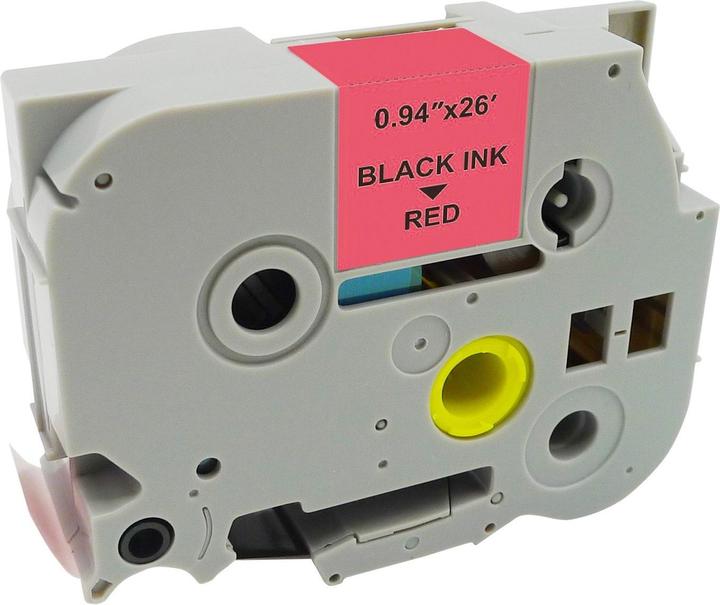 Produktbild MediaRange Schriftbandkassette schwarz auf rot 8m x 24mm (2.40 cm, Rot, Schwarz)