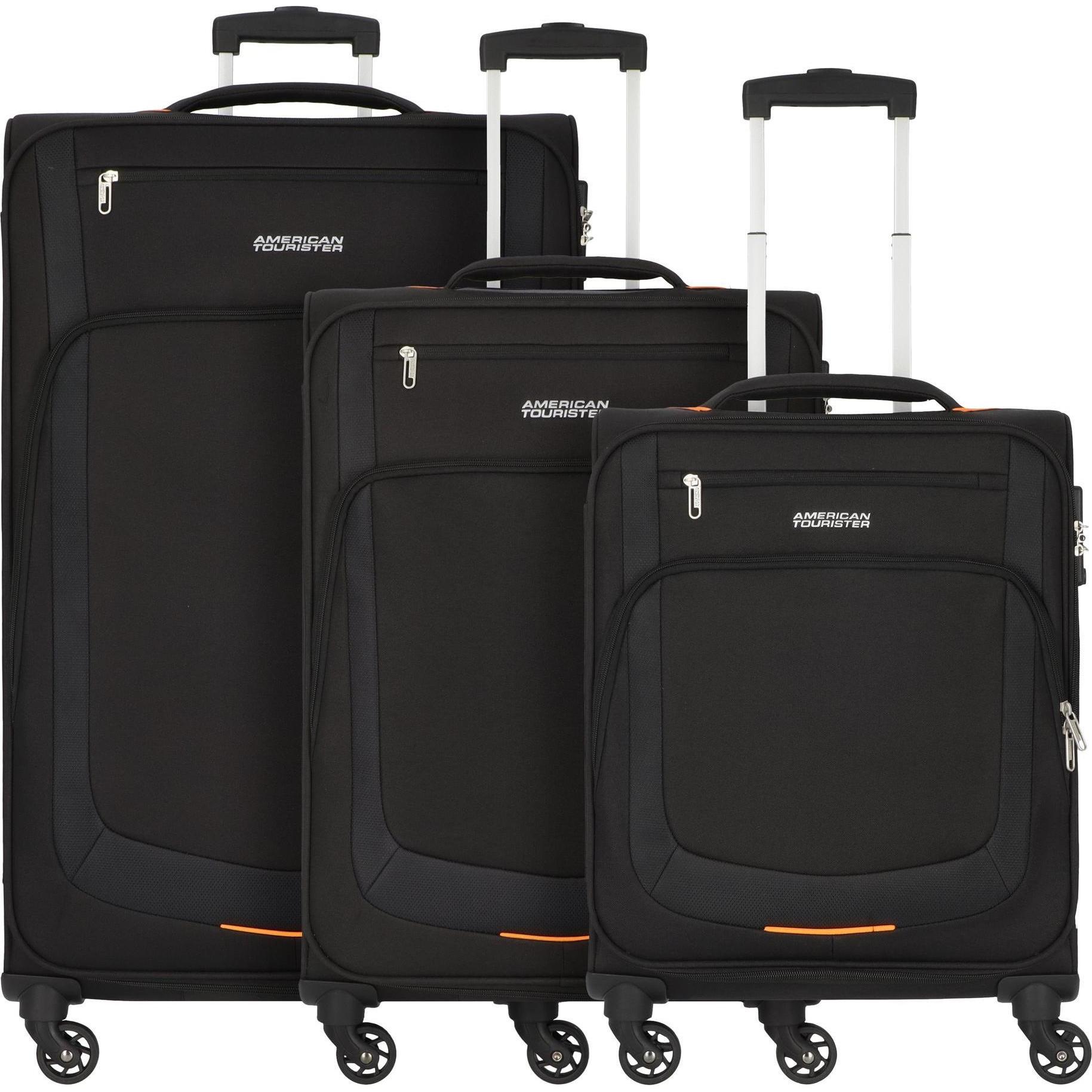 American Tourister, Koffer, Summer Session Set, Schwarz, (212 l, XL (ab 115l))