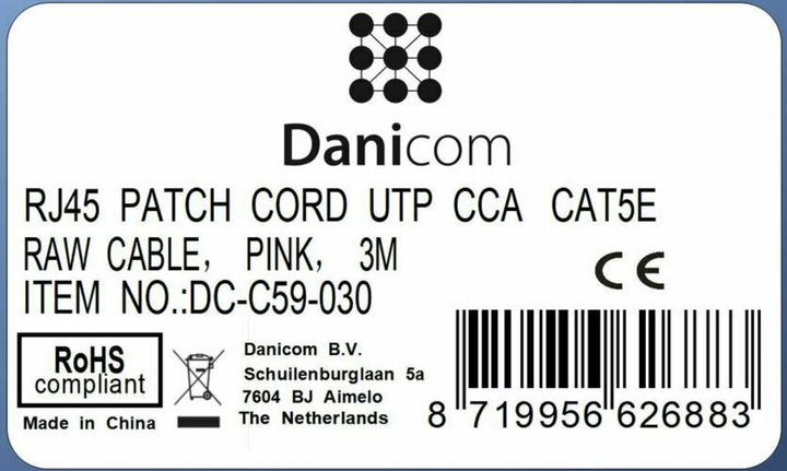 Produktbild Dsit CAT 5e Netzwerkkabel U/UTP (UTP, CAT5e, 3 m)