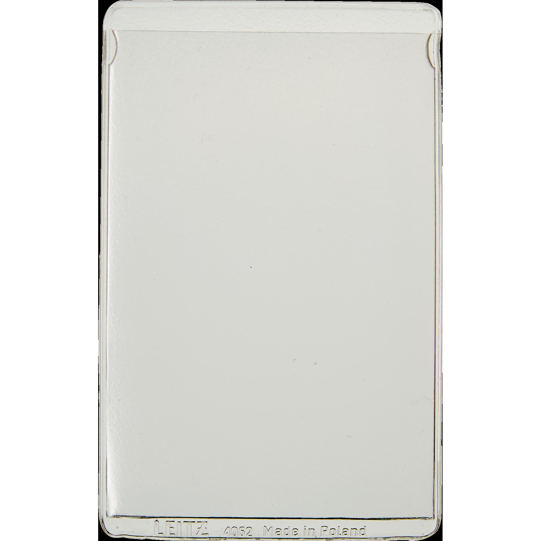 Leitz, Mappe, Ausweishülle, 54 x 86 mm, PVC, genarbt, 0,20 mm oben offen, Weichfolie, für Scheckkarten (54 x 86 mm, 1 x)