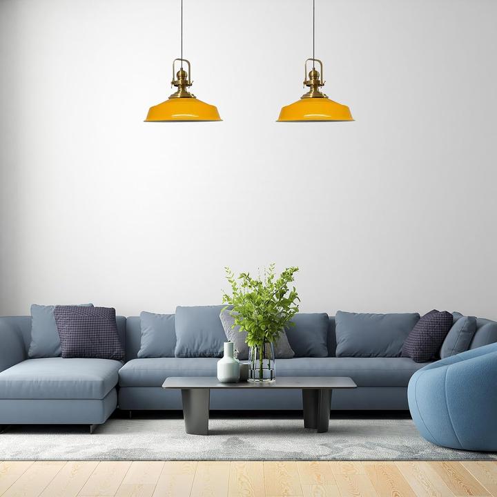 Productafbeelding Bamyum Asletl Pendelleuchte Gelb x2 Flamme (E27)