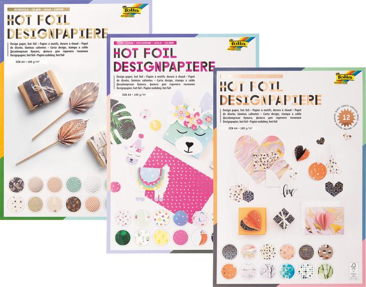 Produktbild Folia Designpapierblock Hot foil (165 g/m², 12 x)