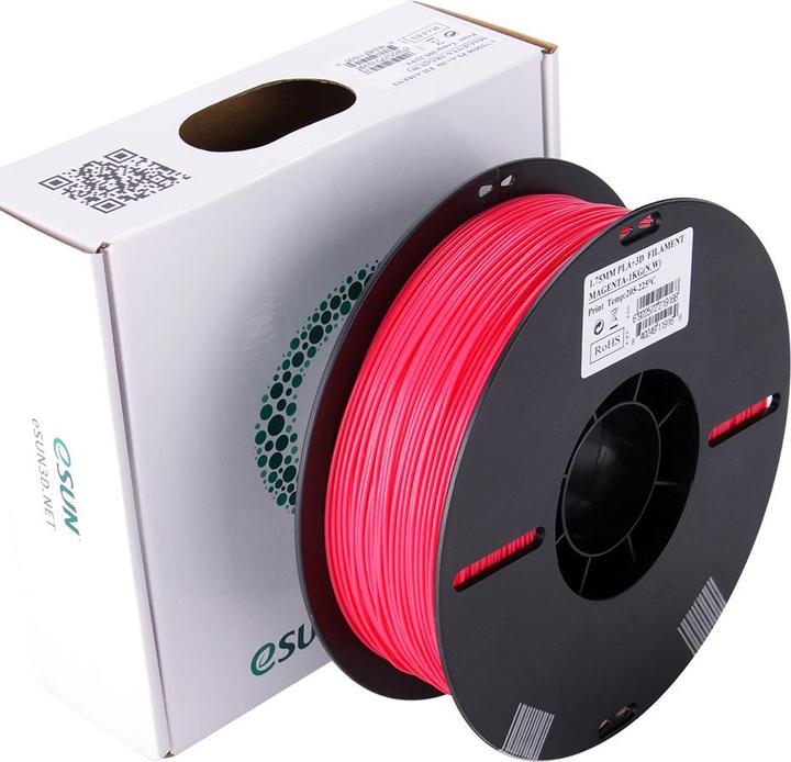 Produktbild eSUN PLA+ Magenta Filament 1.75mm 1Kg (PLA+, 1.75 mm, 1000 g, Violett)
