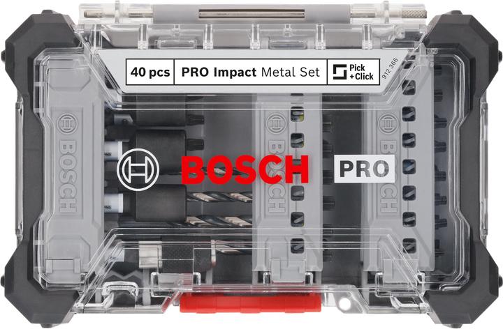 Productafbeelding Bosch PRO Slagschroevendraaierbits en metaalboren gemengde set, 40 stuks.
