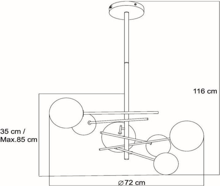 Actual product image Lucide Alara (G4, 900 lm)