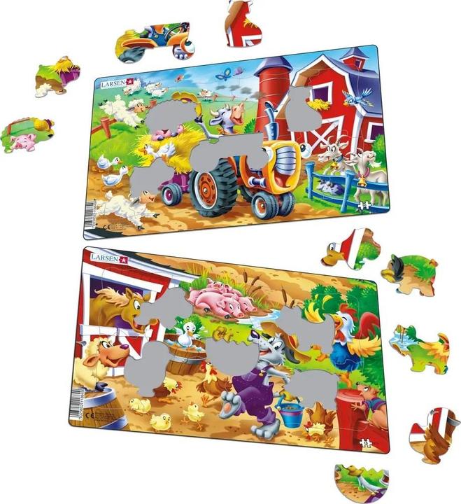 Produktbild Larsen Puzzle - Tierisches Landleben (2er-Set Midi) (16 Teile)