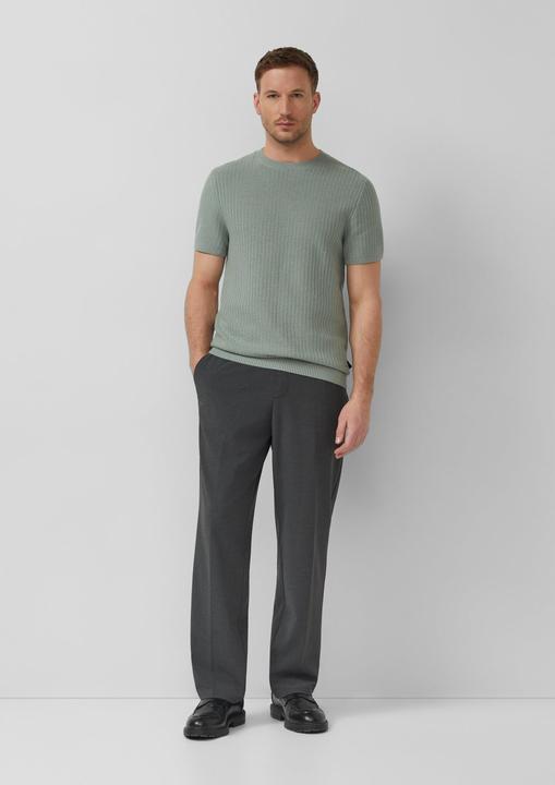 Produktbild s.Oliver Strukturiertes Strick-Shirt mit Rippbündchen (S)