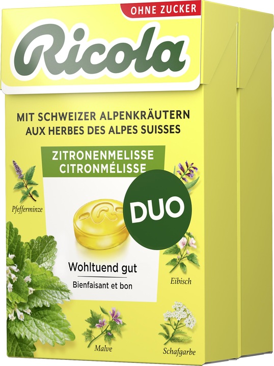 Produktbild Ricola Zitronenmelisse Bonbons ohne Zucker mit Stevia Pastillen (2 Stk., 100 g)