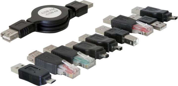 Produktbild Delock 10teiliges USB2.0 Adapterkit (USB-A, 10 Ports)