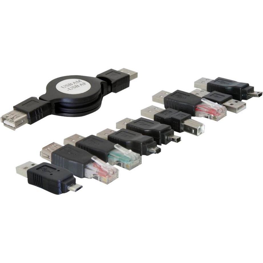 Thumbnail - Delock 10teiliges USB2.0 Adapterkit (1.20 m, USB 2.0), USB Kabel