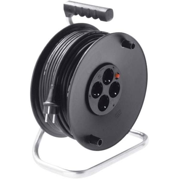 Bachmann, Kabelrolle, Schutzkontakt-Aufrollkabeltrommel 4fach 230VAC 50m (50 m, 1.50 mm²)