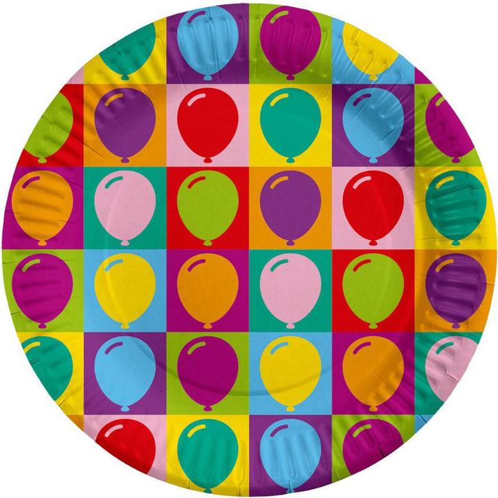 Produktbild Globos Europe Pappteller 23cm Pop Party - 8 Stück. (8x)