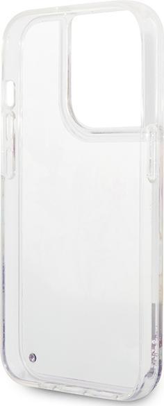 Actual product image Guess GUHCP14XLFLSU iPhone 14 Pro Max 6.7" fioletowy/purple hardcase Flower Liquid Glitter (Apple iPhone 14 Pro Max)