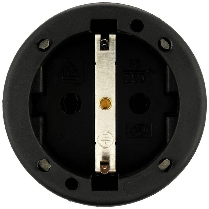 Actual product image REV 0512150555 Protective contact coupling rubber 250 V Black IP20