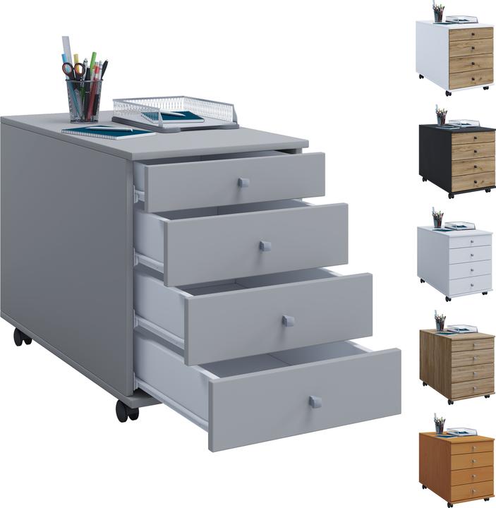 Actual product image VCM Wooden office cabinet mobile pedestal Lona with drawer (42 x 57 x 50 cm)