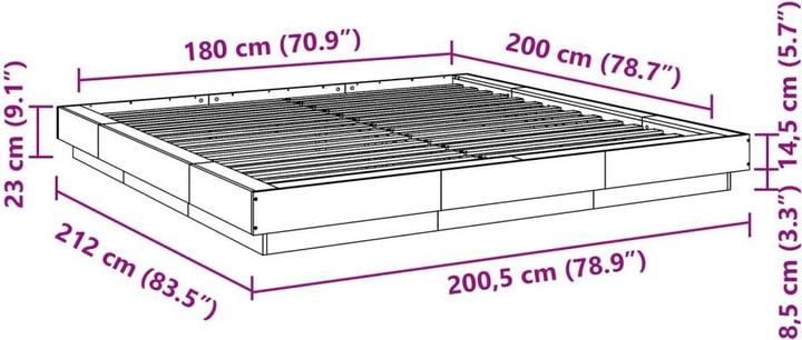 Image du produit vidaXL Bettgestell (180 x 200 cm)
