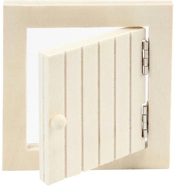 Actual product image Creativ Company Wooden articles gnome roof hatch and rope ladder