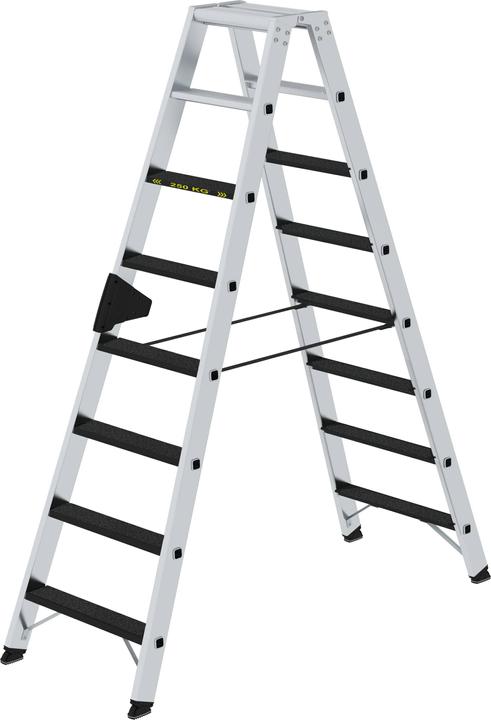 Produktbild Munk Stufen-Stehleiter 250 kg beidseitig begehbar mit clip-step R13 2x8 Stufen (Stehleiter)