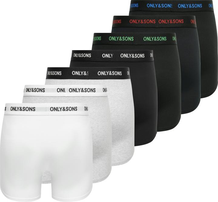 Immagine prodotto Only & Sons ONSFITZ 7-pack Boxershorts Shorts (L, Confezione da 7)