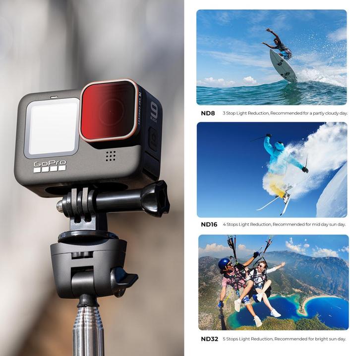 Produktbild K&F Concept Filters CPL+ND (8/16/32/64/1000) Kit (GoPro Hero 9, GoPro Hero 10)