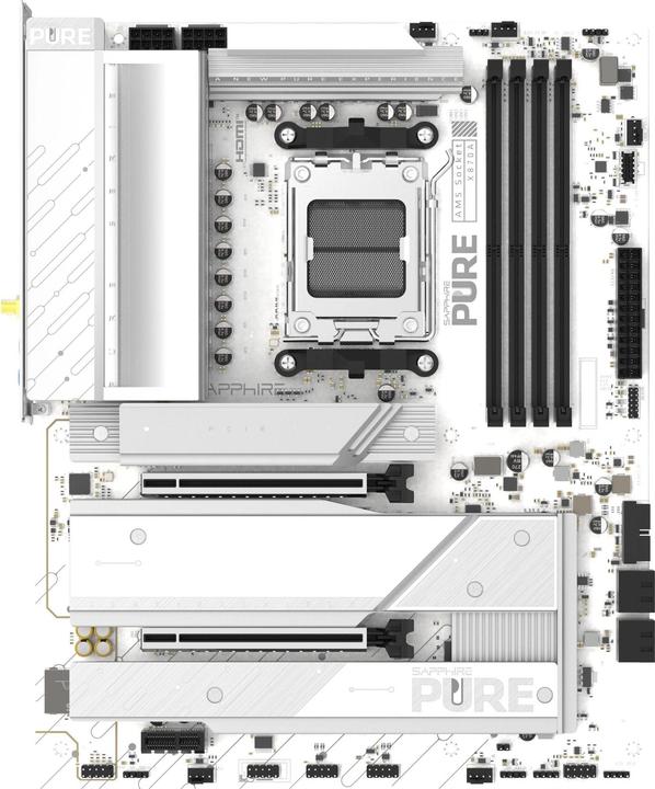 Immagine prodotto Sapphire PURE X870A WIFI7 1xHDMI 1.4 1xDP 1.2 (AM5, AMD X870, ATX)