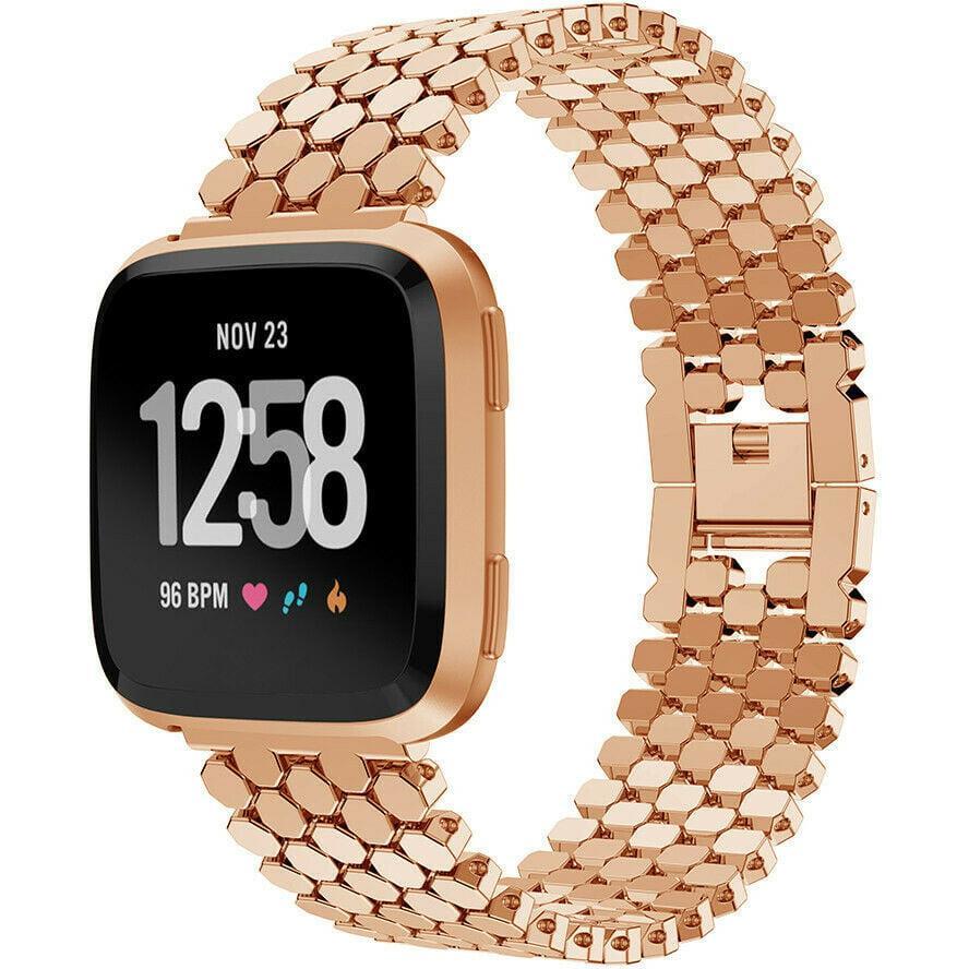 Strap-it Armband (Edelstahl, Versa 2), Uhrenarmband, Gold