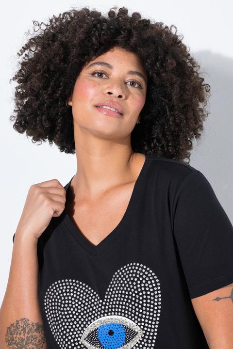 Produktbild Angel of Style T-Shirt, Herz-Auge mit Ziersteinchen, Halbarm (46)