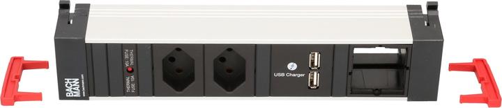 Produktbild Bachmann Einbausteckerleiste POWER FRAME 2x T13, USB, Custom-ABD Leer (2 x, USB-A, Typ 13, 0.20 m)