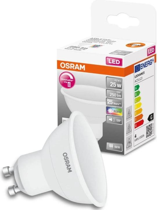 Produktbild Osram Led Retrofit Rgbw Lamps With Remote Control (GU10, 25 W, 250 lm, 1 x, G)