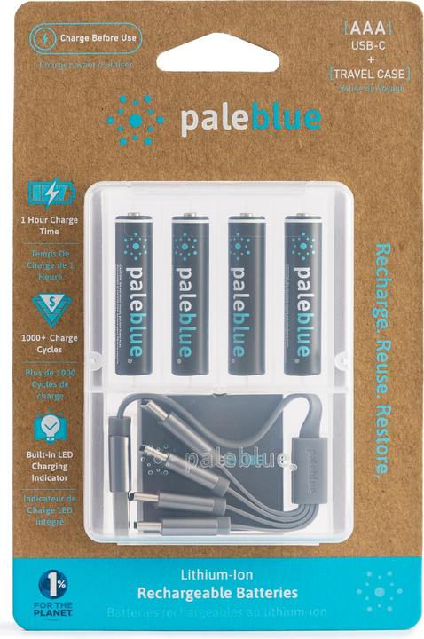 Pale Blue AAA USB-C (4 Stk., AAA / LR03 / Micro / R03 / AM4 / MN2400 / KR03, 600 mAh)