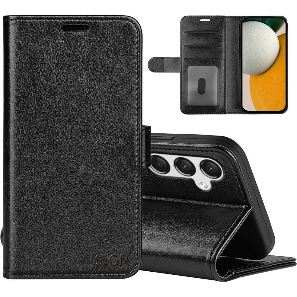 SIGN Cover a portafoglio per Samsung Galaxy A15 - Nero (Samsung Galaxy A15), Cover smartphone, Nero