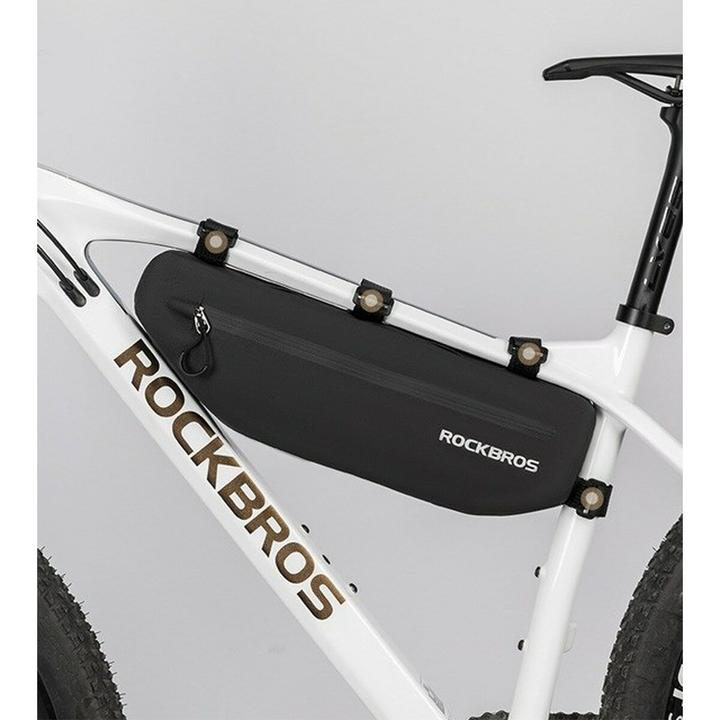 Image du produit Rockbros AS-043 Sacoche de vélo avec velcro 3l - noir (3 l, Sacoche de cadre)